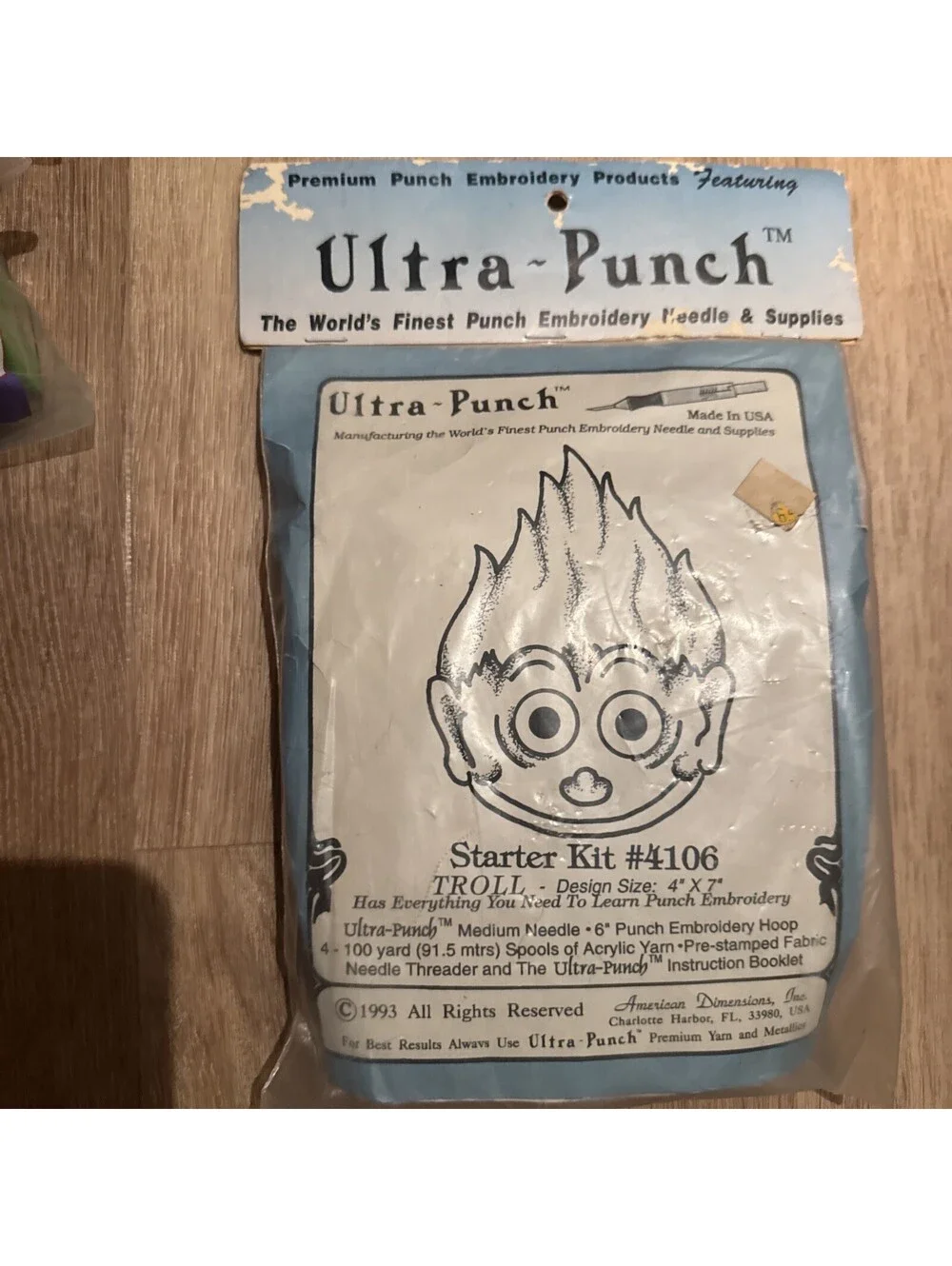 Vintage 1993 Ultra-Punch Troll Punch Embroidery Starter Kit #4106 Complete Set